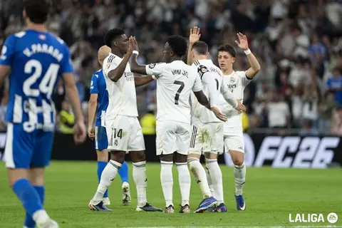 بثنائية مبابي وفينيسيوس.. ريال مدريد يتجاوز عقبة آلافيس في الدوري الإسباني